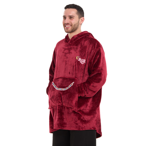 Snuggs Blanket Hoodie Dark Red مدفع رمضان